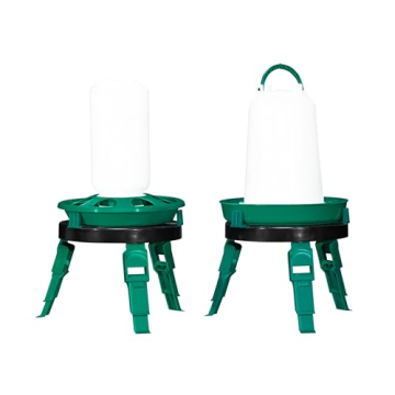 RentACoop 1 Liter Chick Feeder and 1.5 Liter Chick Drinker Set with Two Poultry Platform Adjustable ...