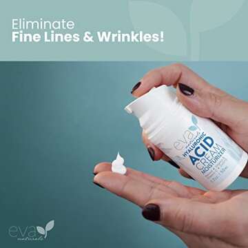 Eva Naturals Hydrating Face Cream with Hyaluronic Acid - Anti-Aging, Wrinkle Face Moisturizer for Women and Men, With Aloe Vera & Retinol For Face - Firming Day & Night Cream (1.7 Fl Oz)