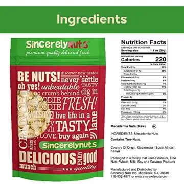 Sincerely Nuts - Raw Macadamia Nuts (3Lb Bag) | Delicious Buttery Flavor Perfect for Snacking | Kosher, Gluten Free & High in Fiber | Keto, Vegan, Paleo