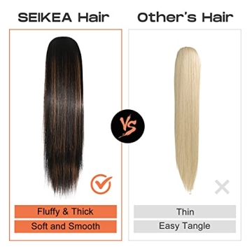SEIKEA 28-Inch Ponytail Extensions - Stylish & Easy Fit