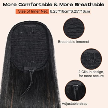 SEIKEA 28-Inch Ponytail Extensions - Stylish & Easy Fit