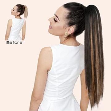 SEIKEA 28-Inch Ponytail Extensions - Stylish & Easy Fit