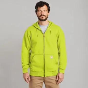 Carhartt Midweight Full-Zip Sweatshirt in Brite Lime