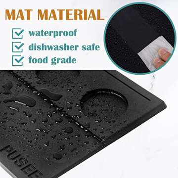 PUSEE Espresso Tamping Mat I Coffee Tamper Mat I Espresso Tamping Station for Barista Tool Home Kitchen Bar Coffee Shop, Silicone Tamper Pad Coffee Accessories Food Grade & Non-Slip-11.5 x 8.5 Inch