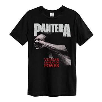 Amplified Unisex Adult Vulgar Display of Power Pantera T-Shirt (L) (Black)