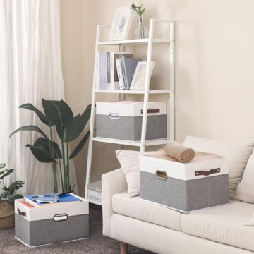 Yawinhe Foldable Fabric Storage Baskets 4-Pack Organizer