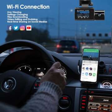 3 Channel Dash Cam with 2K Video and WiFi Control