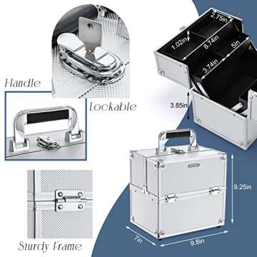 Professional Makeup Train Case with 4-Tier Storage