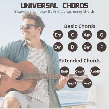 Guitar Chord Presser, Guitar Aid Chords Trainer for Beginners, Guitar Assisted Tool Guitar Starter Learning Tools Essential Guitar Accessories for Beginners Friends Gifts