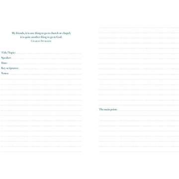 Floral Sermon Notes Journal for Thoughtful Reflections