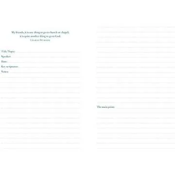 Floral Sermon Notes Journal for Thoughtful Reflections