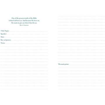 Floral Sermon Notes Journal for Thoughtful Reflections