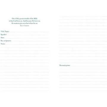 Floral Sermon Notes Journal for Thoughtful Reflections