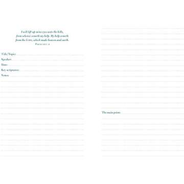 Floral Sermon Notes Journal for Thoughtful Reflections