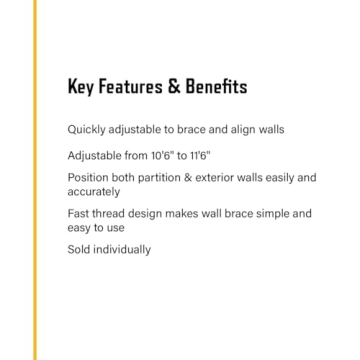 Adjustable Wall Brace for Easy Framing and Alignment