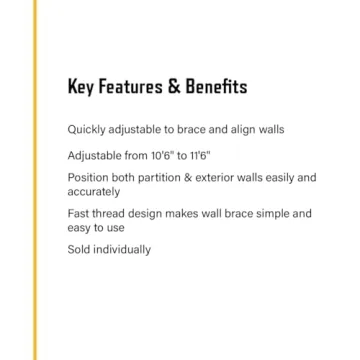 Adjustable Wall Brace for Easy Framing and Alignment