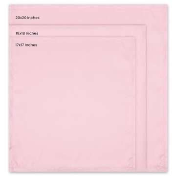 Utopia Home Pink Cloth Napkins (12 Pack, 17x17 Inches), Ideal Dinner Napkins for Party, Wedding and ...