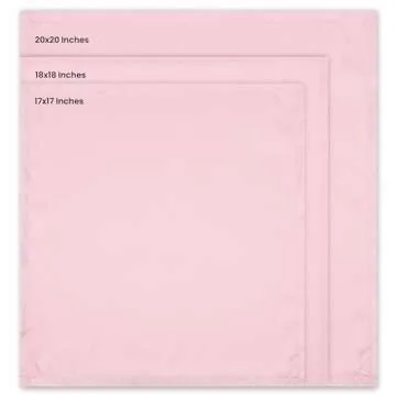 Utopia Home Pink Cloth Napkins (12 Pack, 17x17 Inches), Ideal Dinner Napkins for Party, Wedding and ...