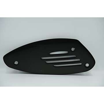 Vespa Genuine OEM Exhaust Heat Shield for Vespa GTS and Vespa GTV(125-300cc), 1A0093125, 1A0093126(Black)