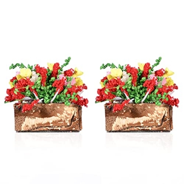 GOUHRRY Flower Bonsai Plant Dollhouse Accessories 1:12 Miniatures