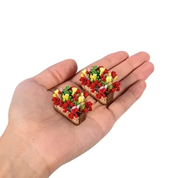 GOUHRRY Flower Bonsai Plant Dollhouse Accessories 1:12 Miniatures