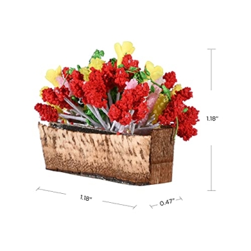 GOUHRRY Flower Bonsai Plant Dollhouse Accessories 1:12 Miniatures