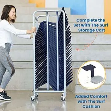 ECR4Kids Surf Portable Lap Desk - Flexible Seating Navy