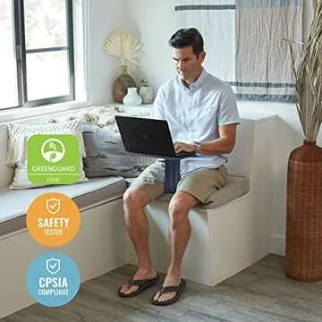 ECR4Kids Surf Portable Lap Desk - Flexible Seating Navy