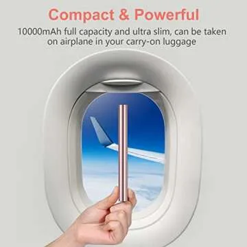 10000mAh PD 3.0 Power Bank Portable Charger Quick Charge USB C 18W Fast Charging Battery Pack for iPhone 16 15 14 13 12 11 X XS Pro MAX XR iPad Mini Samsung Galaxy S20 S10 S9 S8 Smartphone & More Pink
