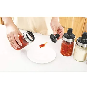 TENTA Kitchen 3 Spice Jars Set with Combination Spoon Lid
