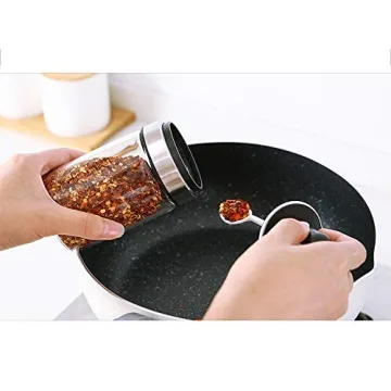 TENTA Kitchen 3 Spice Jars Set with Combination Spoon Lid