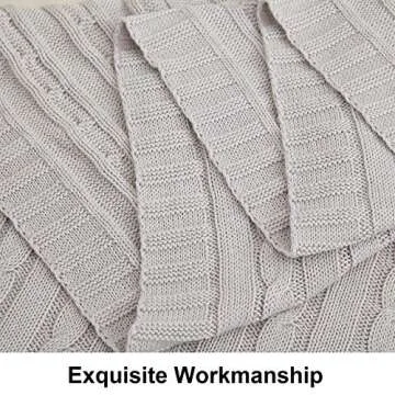 Luxurious NTBAY Oversize Cotton Knit Throw Blanket