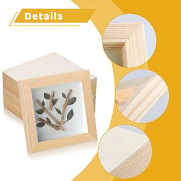 BILLIOTEAM 8 Pack Unfinished Square Wood Panels,4" x 4"/10cm x 10cm,Blank Wooden Canvas Cradled Painting Panel Boards for Drawing,Painting,Pouring,Wood Burning and DIY Arts Crafts Projects