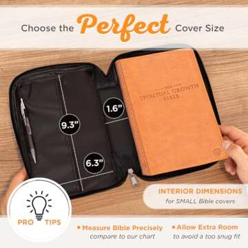 Christian Art Gifts Men/Women's Bible Cover Jesus Fish, Black Canvas, Small