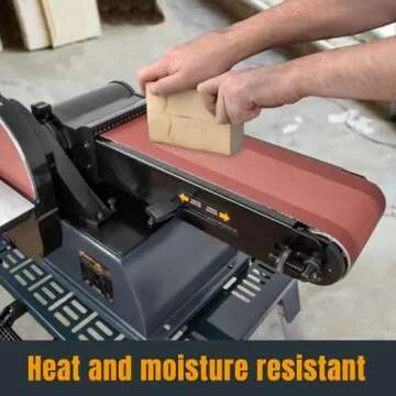 POWERTEC 6 x 48 Inch Sanding Belts - 10PK, 80 Grit Sanding