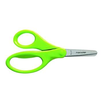 Fiskars 5" Blunt-Tip Scissors for Kids 4+ - Scissors for School or Crafting - Back to School Supplies - Color May Vary