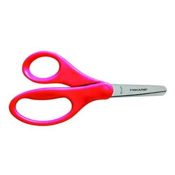 Fiskars 5" Blunt-Tip Scissors for Kids 4+ - Scissors for School or Crafting - Back to School Supplies - Color May Vary