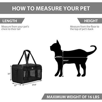 X-ZONE PET Cat Carrier Pet Carrier Portable Kitten Carrier for Small Medium Cats Under 25 Lbs,Cat Carrying Case with Removable Fleece Pad,Airline Approved Soft Sided Pet Travel Carrier