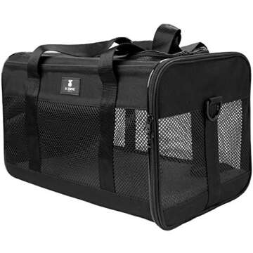 X-ZONE PET Cat Carrier Pet Carrier Portable Kitten Carrier for Small Medium Cats Under 25 Lbs,Cat Carrying Case with Removable Fleece Pad,Airline Approved Soft Sided Pet Travel Carrier