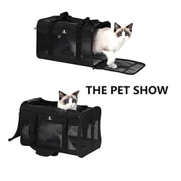 X-ZONE PET Cat Carrier Pet Carrier Portable Kitten Carrier for Small Medium Cats Under 25 Lbs,Cat Carrying Case with Removable Fleece Pad,Airline Approved Soft Sided Pet Travel Carrier