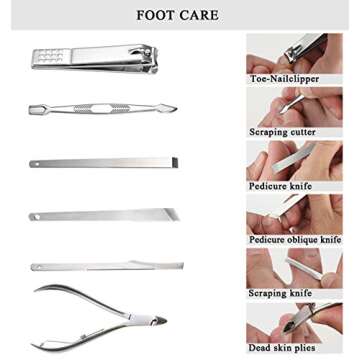 Esup 16-in-1 Manicure Pedicure Kit with Travel Case