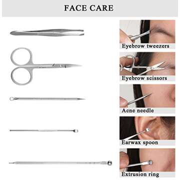 Esup 16-in-1 Manicure Pedicure Kit with Travel Case