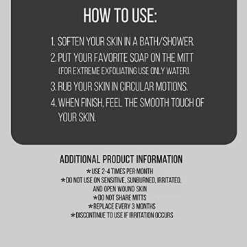 Valitic Exfoliating Glove Body Scrubber - Exfoliating Mitt Dead Skin Remover, Shower Face and Body Exfoliator - Korean Style Skin Scrubber Washcloth - Spray and Self Tan Remover, Pair Black