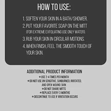 Valitic Exfoliating Glove Body Scrubber - Exfoliating Mitt Dead Skin Remover, Shower Face and Body Exfoliator - Korean Style Skin Scrubber Washcloth - Spray and Self Tan Remover, Pair Black