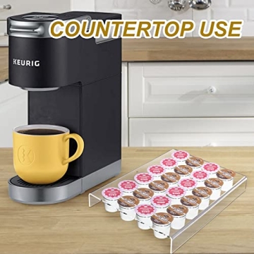 Urcreeds Acrylic K Cup Coffee Pod Organizer for 24 Pods