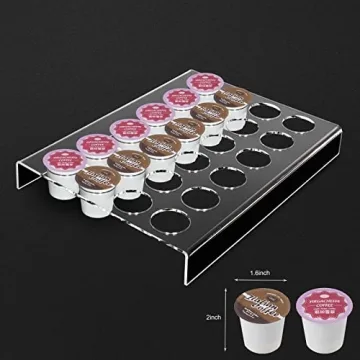 Urcreeds Acrylic K Cup Coffee Pod Organizer for 24 Pods