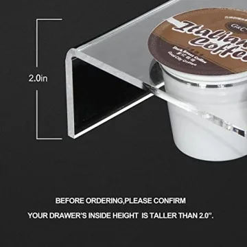 Urcreeds Acrylic K Cup Coffee Pod Organizer for 24 Pods