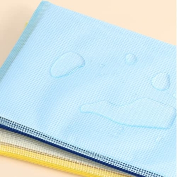 JIANYI Mesh Zipper Pouch, Waterproof Zipper Bags, A4 Size Multipurpose Mesh Bags with Zipper for Organizing Office Supplies, School and Travel Accessories