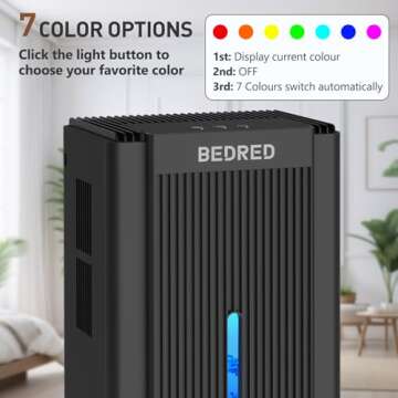 95OZ Dehumidifier for Home - Quiet & Stylish Ambient Light