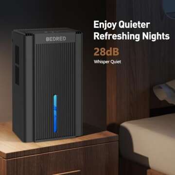 95OZ Dehumidifier for Home - Quiet & Stylish Ambient Light